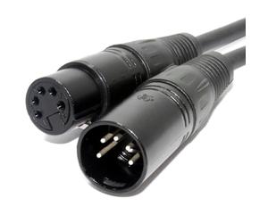 kenable PULSE DMX Spiral Shielded Insulated 5 Pin Male to Female Cable 2m