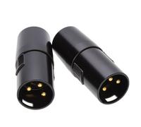 Kenable Pulse Dmx Xlr 3 Pin Terminators Black Plugs (2 Pack)
