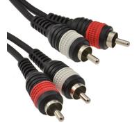 Kenable Pulse Rca Male Phono Plug To Phono Shielded Audio Cable 0.3M 30Cm
