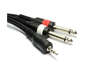 kenable PULSE Shielded 3.5mm Stereo Jack to 2 x 6.35mm Mono Jack Cable 1.2m