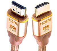 kenable PURE HDMI 2.0b 2160p 4k UHD TV Braided High Speed Cable Lead Gold 3m
