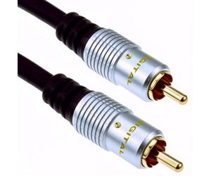 Kenable Pure Ofc Digital Audio Or Composite Cable Phono Plug To Plug Gold 10M