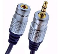 kenable Pure OFC HQ 3.5mm Jack to Stereo Jack Socket Headphone Extension Cable 0.5m [0.5 metres]