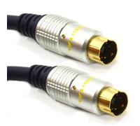 kenable Pure OFC S-Video Cable SVHS 4 Pin Mini Din Gold Plated Connectors Fully Shielded High Definition Navy Blue 3m