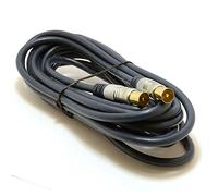 kenable Pure RG59 HQ RF TV Aerial Coaxial Cable Gold Plated Male Plug to Plug for Freeview Digital TV 5m Dark Blue