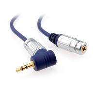 kenable PURE Right Angle 3.5mm Jack Extension Cable Male to Female 90 Degree Headphone Audio Lead Navy Blue 1m