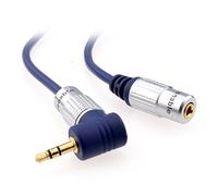 kenable PURE Right Angle Elbow 3.5mm Stereo Jack Plug to Socket Cable 1m