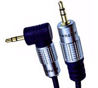 Kenable Pure Right Angle 3.5mm Stereo Jack To Jack Cable Gold 2M