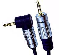 kenable PURE Right Angle 3.5mm Stereo Jack to Jack Cable Gold 3m