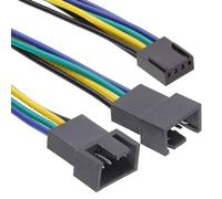 Kenable Pwm Fan Splitter Cable 4 Pin Plug To Twin Male 4 Pin Sockets 30Cm
