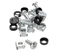 kenable Rack Fixing Set M6 Captive Cage Nuts Bolts & Washers for 19" 10" Server Cabinet 8 Pack Zinc