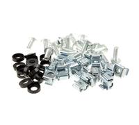 Rack Fixing Set M6 Captive/Cage Nuts/Bolts & Washers for Cabinets [20 Pack]