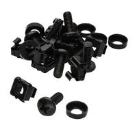 kenable Rack Fixing Set M6 Captive Cage Nuts Bolts & Washers for 19" Server Cabinet - 8 Pack Black