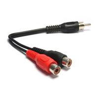 kenable RCA Male Phono Plug to Twin RCA Female Phono Sockets Adapter 15cm