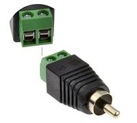 kenable RCA Phono Plug Screw Terminal Easy Fit Connector for Audio CCTV Camera