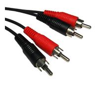 kenable RCA Phono Twin Plugs to Plugs Stereo Audio Cable Lead 25cm SHORT