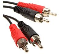 kenable RCA Phono Twin Plugs to Plugs Stereo Audio Cable Lead Nickel 3m [3 metres]