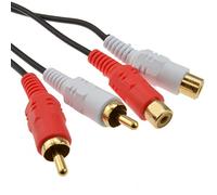 kenable RCA Phono Twin Plugs to Sockets EXTENSION CABLE Audio Lead GOLD 3m [3 metres]