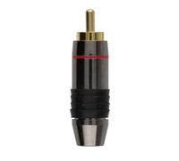 kenable RCA Plug Gold-Plated RCA Phono Plug with Red Ring Durable Metal for Audio Video Cable Home Cinema HiFi AV Systems