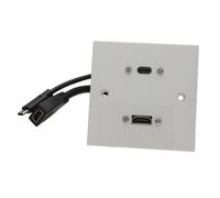 Kenable Ready Made Faceplate Usb 4.0 Type C And 8K 60Hz Hdmi 2.1 With Tails