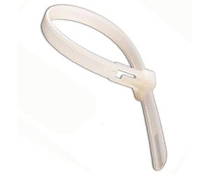 kenable Reusable Cable Ties with Quick Release Catch | Natural Nylon Zip Ties for Home Office Workshop | 200mm x 7mm | 100 Pack