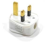 Rewireable Quick Fit 3 Pin UK Mains Plug Fitted with 3A Amp Fuse White