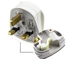 kenable Rewireable 3 Pin UK Mains Plug with Quick Fit Cord Grip | BS1363 Approved | 13A Fuse Fitted | White
