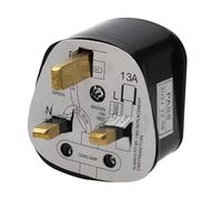 kenable Rewireable Surge Protected 3 Pin UK Mains Plug with 13A Fuse Black | BS1363 Certified Power Plug with LED Indicator for Audio Video Equipment Computer Appliances