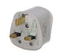 kenable Rewireable Surge Protected 3 Pin UK Mains Plug with 5A Fuse White | BS1363 | LED Indicator | Protects Audio Video TV Computer Equipment