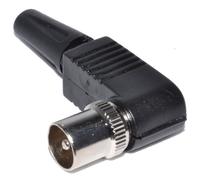 kenable RF Aerial Right Angled Male Plug Solder Terminal for Coax Cable [2 Pack]