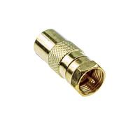 kenable RF Female Socket to F Type Screw Male Plug Adapter Converter Gold Plated for Satellite TV Aerial Cables