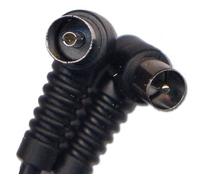 kenable RF Fly Lead Right Angle Plug - Socket Coax TV Freeview Cable 0.6m 60cm [0.6 metres]