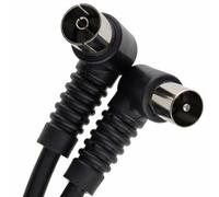 Kenable Rf Fly Lead Right Angle Plug - Socket Coax Tv Freeview Cable 0.6M 60Cm