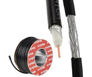kenable RG6U Coaxial Cable for TV Aerial Antenna Freeview Satellite HD Digital Shielded Black 50m
