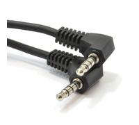 Kenable Right Angle 3.5mm 4 Pole Jack Plug To Right Angled Plug Cable 1.5M