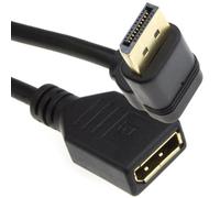kenable Right Angle DisplayPort v1.2 Extension Cable Male to Female 4K 60Hz Monitor Extender Black 0.2m 20cm