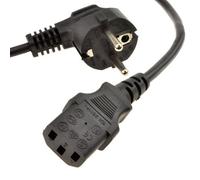 Kenable Right Angle European Schuko Plug To C13 Iec Plug Vde Approved Power Cable 1.00mm2 5M Black