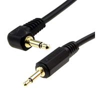 kenable Right Angle MONO 3.5mm Jack Plug to 3.5mm Jack Plug Cable Lead GOLD 1m [1 metres]