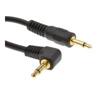 kenable Right Angle MONO 3.5mm Jack to 3.5mm Jack Cable Gold Plated Pure Copper Audio Lead Black 2m