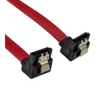 kenable Right Angle SATA Cable with Locking Clips | 90 Degree Plug to Plug Data Lead | 1.5Gb/s & 3Gb/s Compatible | 45cm Black