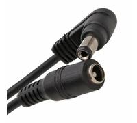 kenable Right Angled DC Power Extension Cable 5.5mm x 2.1mm Male to Female for CCTV Security Cameras Black 10m