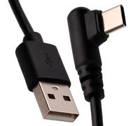 kenable Right Angled USB-C to USB-A Fast Charge Cable 22AWG Nylon Braided Gaming Phone Tablet Lead 0.5m 50cm