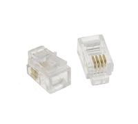 kenable RJ10 4P4C Modular Crimps Ends Plugs for Handset Cables Leads 10 Pack