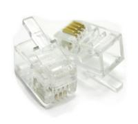 Kenable Rj10 4P4C Telephone Handset Modular Crimp Plugs Connector Ends (10 Pack)