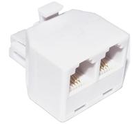 kenable RJ11 Telephone Splitter Adapter 2 Way 4 Wire 1 Plug to 2 Sockets for Phone Landline Broadband Modem 4P4C