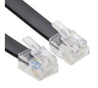 Kenable Rj12 6P6C To Rj12 6P6C Cross Over Cable Plug (Rj11 6 Wire) Black 3M