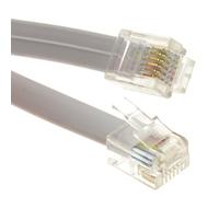 FLAT RJ12 6P6C to RJ12 6P6C Cable Plug to Plug (RJ11 with 6 wire) 5m