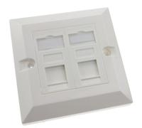 Kenable Rj45 Face Plate Wall Sockets Cat5E Double 2 Port With Euro Module Jacks