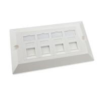 Kenable Rj45 Face Plate Wall Sockets Cat5E Quad 4 Port With Euro Module Jacks 2G