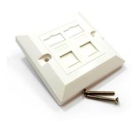 Kenable Rj45 Face Plate Wall Sockets Cat6 Double 2 Port With Euro Module Jacks